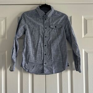 Buffalo David Bitton Boys Blue Striped Button Down Shirt